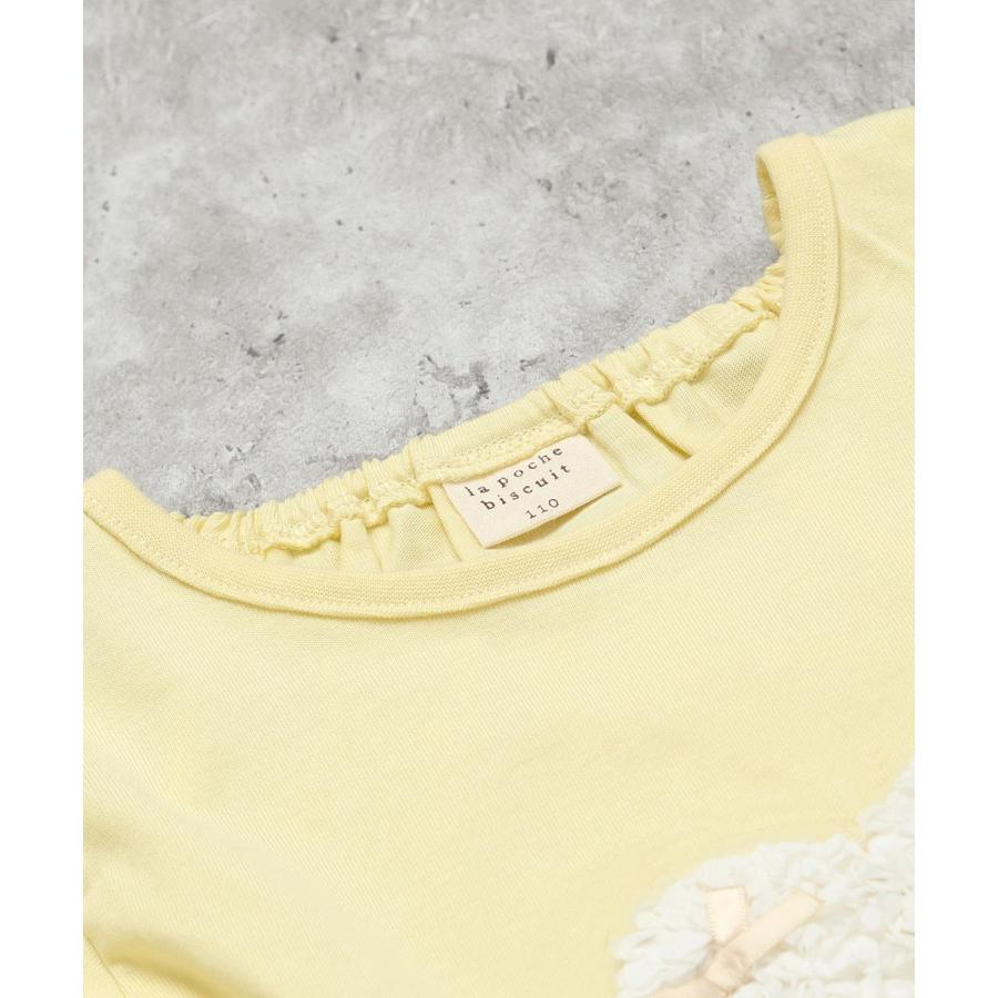 ●40％OFFセール●ラポシェビスキュイ La poche biscuit 立体ハート×袖フリル半袖Tシャツ ( 90 100 110 120 130 140 ）　アウトレット | la poche biscuit | 04