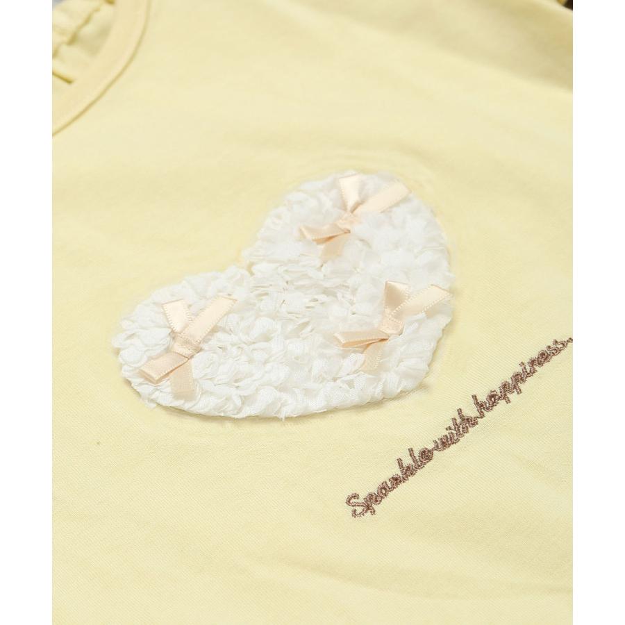 ●40％OFFセール●ラポシェビスキュイ La poche biscuit 立体ハート×袖フリル半袖Tシャツ ( 90 100 110 120 130 140 ）　アウトレット | la poche biscuit | 06