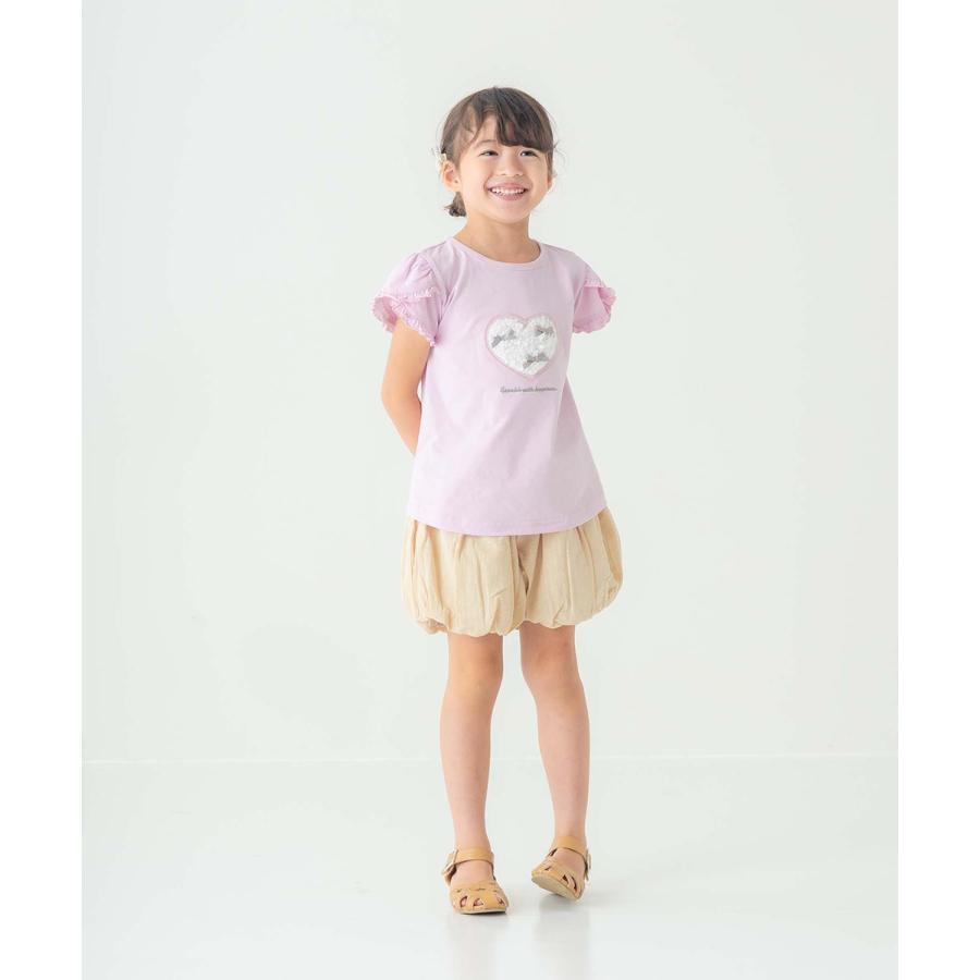 ●40％OFFセール●ラポシェビスキュイ La poche biscuit 立体ハート×袖フリル半袖Tシャツ ( 90 100 110 120 130 140 ）　アウトレット | la poche biscuit | 09