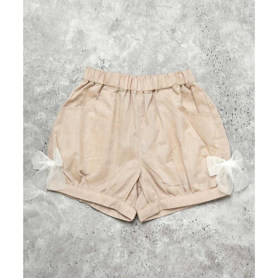 ラポシェビスキュイ La poche biscuit サイドリボン バルーンショートパンツ ( 90 100 110 120 130 140 ） | la poche biscuit | 01