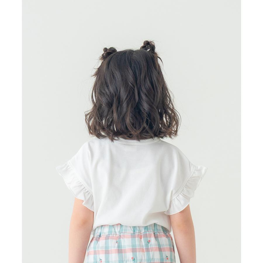 ●40％OFFセール●ラポシェビスキュイ La poche biscuit 袖フリル ＆ お花と女の子プリントTシャツ ( 90 100 110 120 130 140 ）　アウトレット | la poche biscuit | 11