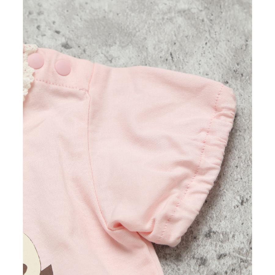 ラポシェビスキュイ La poche biscuit （綿100％） シマエナガ 刺しゅう 半袖 カバーオール ( 70 80 ） | la poche biscuit | 05