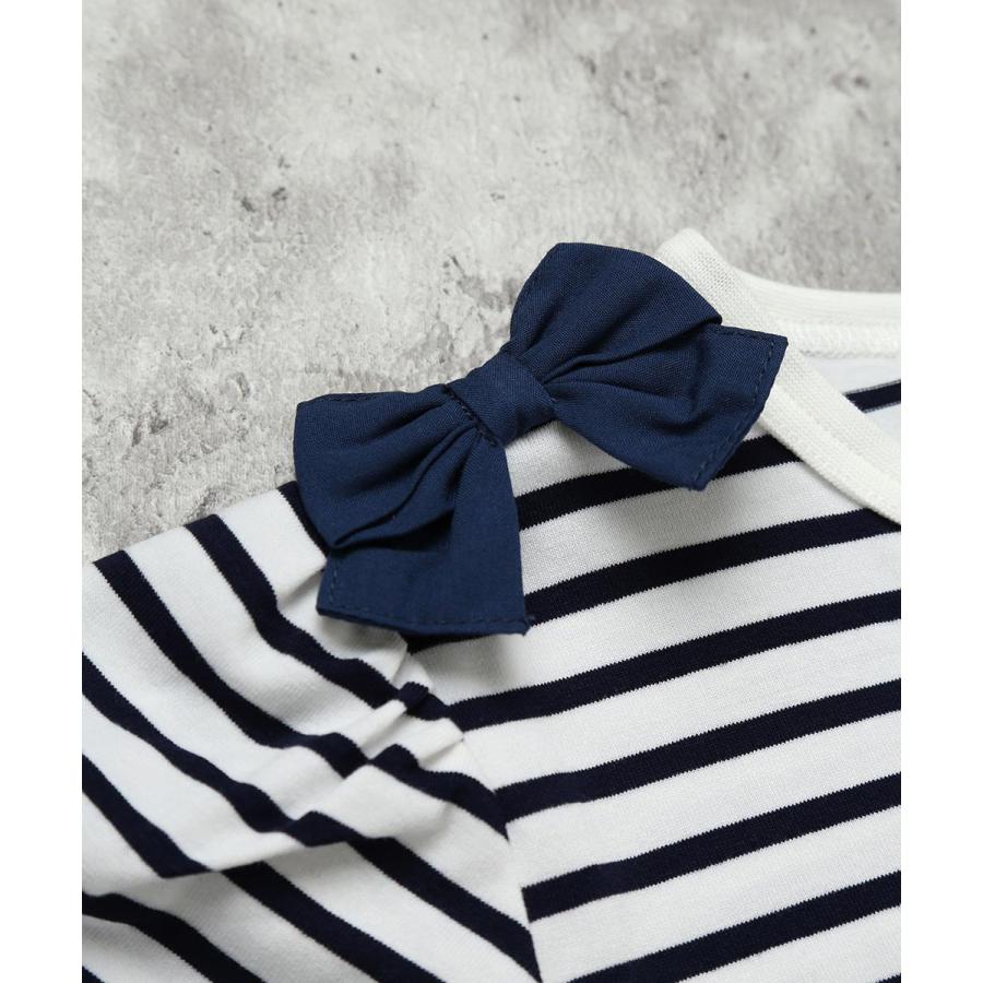 ラポシェビスキュイ La poche biscuit 肩リボン ウサギ Tシャツ ( 90 100 110 120 130 140 ） | la poche biscuit | 05