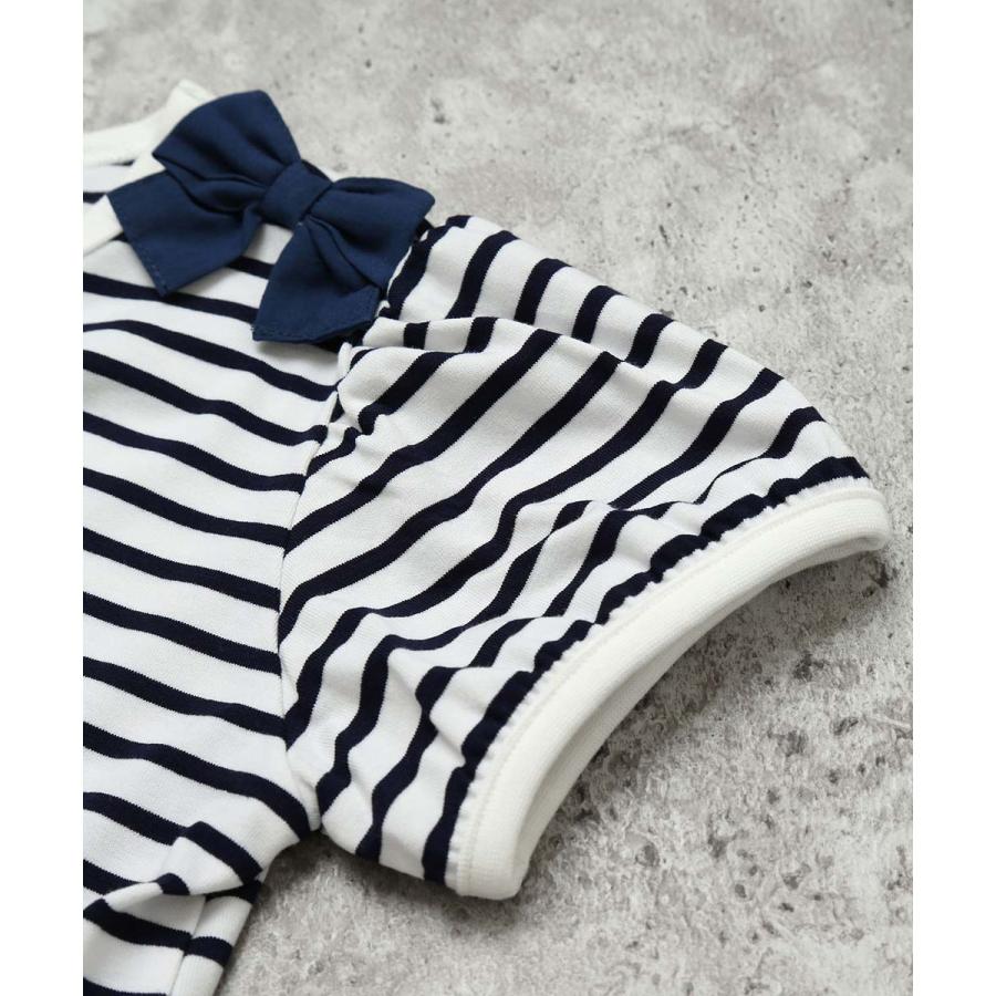 ラポシェビスキュイ La poche biscuit 肩リボン ウサギ Tシャツ ( 90 100 110 120 130 140 ） | la poche biscuit | 06