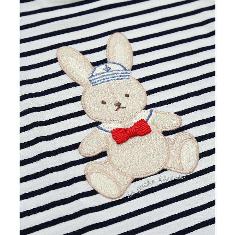 ラポシェビスキュイ La poche biscuit 肩リボン ウサギ Tシャツ ( 90 100 110 120 130 140 ） | la poche biscuit | 07