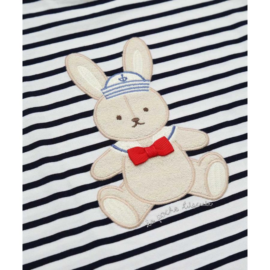 ●40％OFFセール●ラポシェビスキュイ La poche biscuit 肩リボン ウサギ Tシャツ ( 90 100 110 120 130 140 ）　アウトレット | la poche biscuit | 08