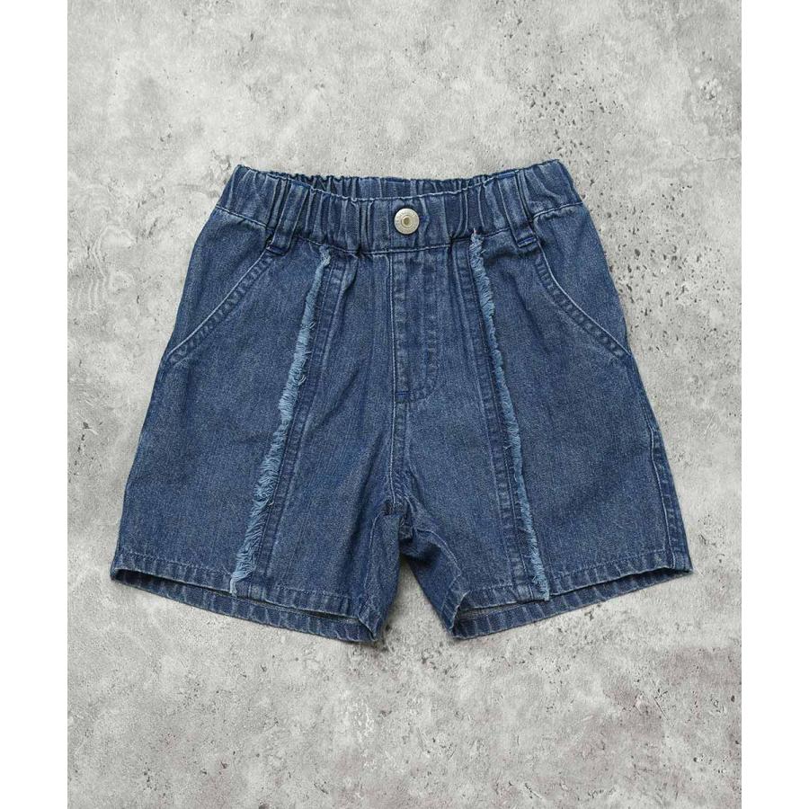 ●40％OFFセール●ラポシェビスキュイ La poche biscuit ハートポケット デニム ショートパンツ ( 90 100 110 120 130 140 ）　アウトレット | la poche biscuit | 01