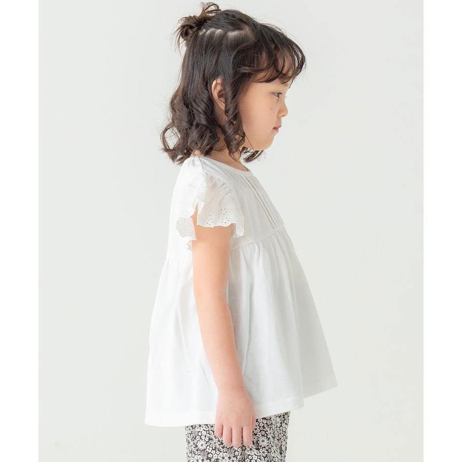●20%OFFセール●ラポシェビスキュイ La poche biscuit  袖レース半袖Tシャツ ( 90 100 110 120 ) 子ども服 キッズ ジュニア 女の子 | la poche biscuit | 10