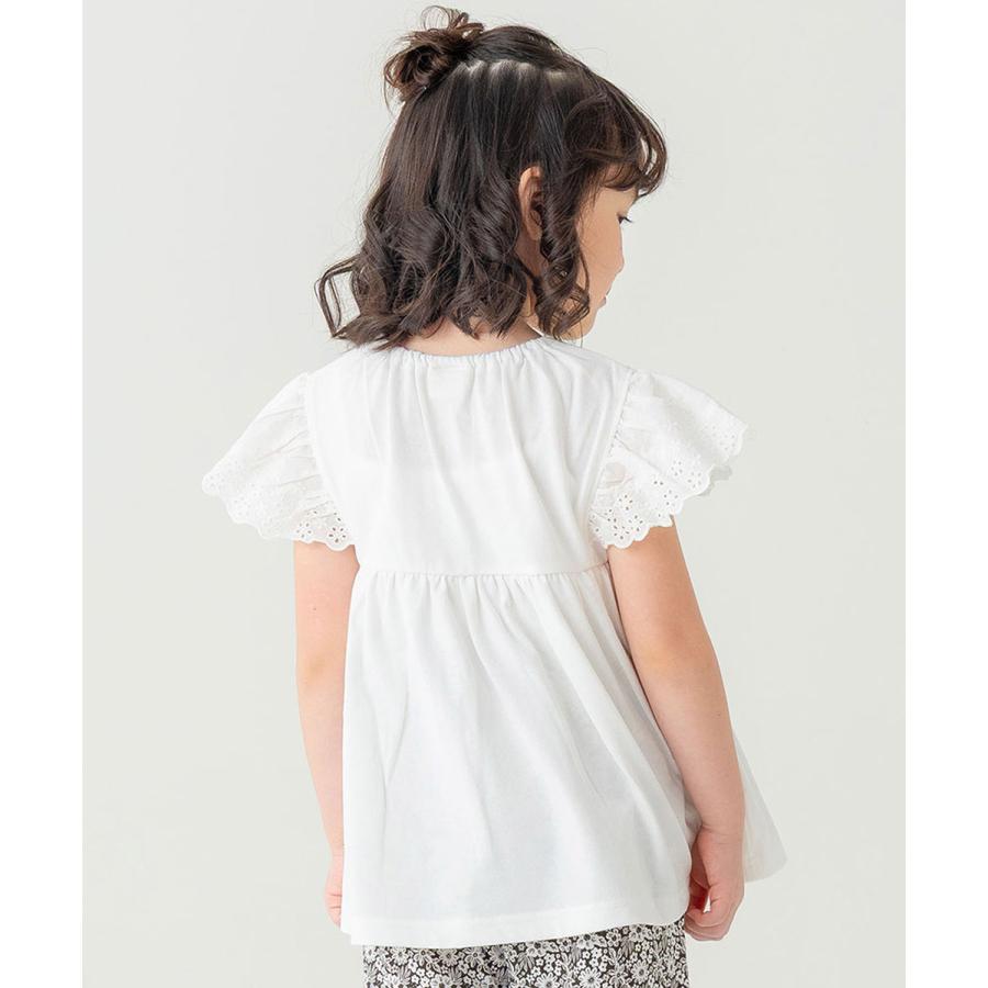 ●20%OFFセール●ラポシェビスキュイ La poche biscuit  袖レース半袖Tシャツ ( 90 100 110 120 ) 子ども服 キッズ ジュニア 女の子 | la poche biscuit | 11
