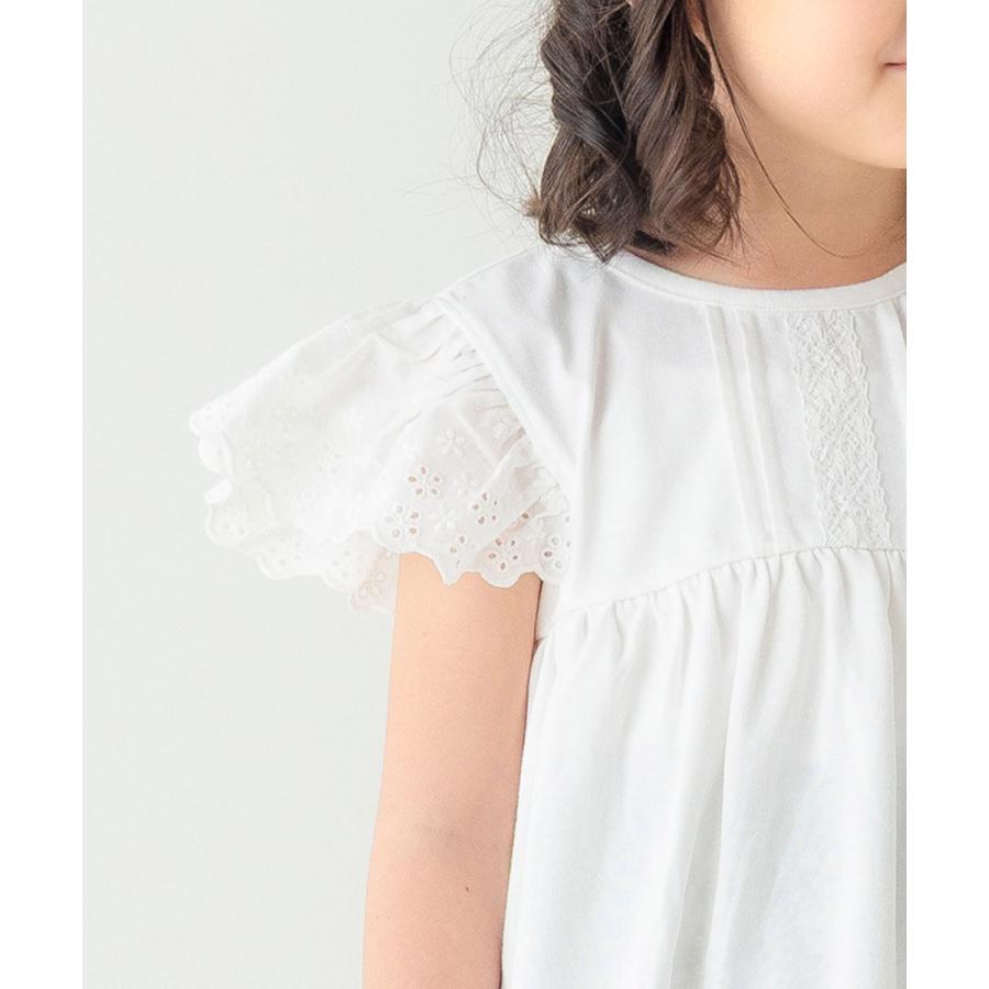 ●20%OFFセール●ラポシェビスキュイ La poche biscuit  袖レース半袖Tシャツ ( 90 100 110 120 ) 子ども服 キッズ ジュニア 女の子 | la poche biscuit | 12