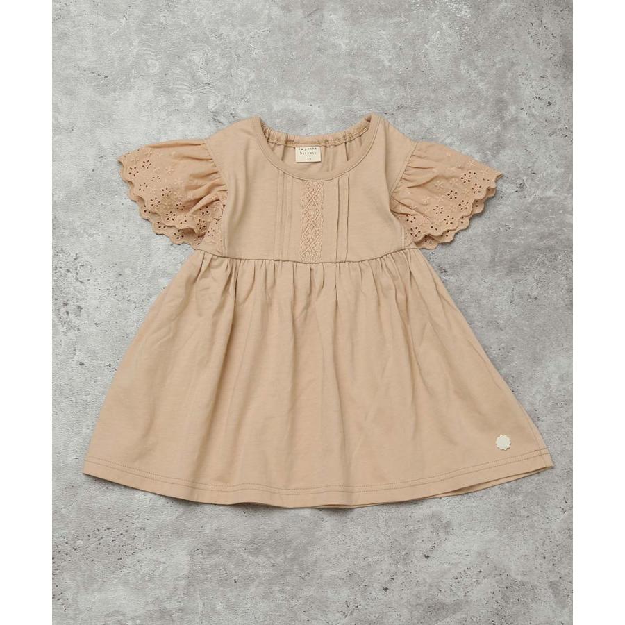 ●20%OFFセール●ラポシェビスキュイ La poche biscuit  袖レース半袖Tシャツ ( 90 100 110 120 ) 子ども服 キッズ ジュニア 女の子 | la poche biscuit | 01