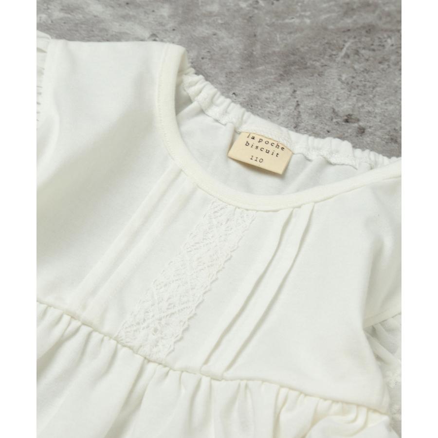 ●20%OFFセール●ラポシェビスキュイ La poche biscuit  袖レース半袖Tシャツ ( 90 100 110 120 ) 子ども服 キッズ ジュニア 女の子 | la poche biscuit | 04