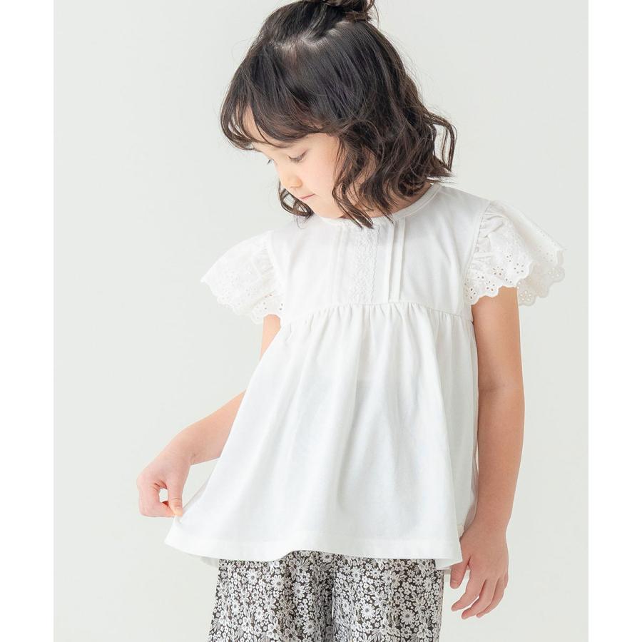 ●20%OFFセール●ラポシェビスキュイ La poche biscuit  袖レース半袖Tシャツ ( 90 100 110 120 ) 子ども服 キッズ ジュニア 女の子 | la poche biscuit | 09