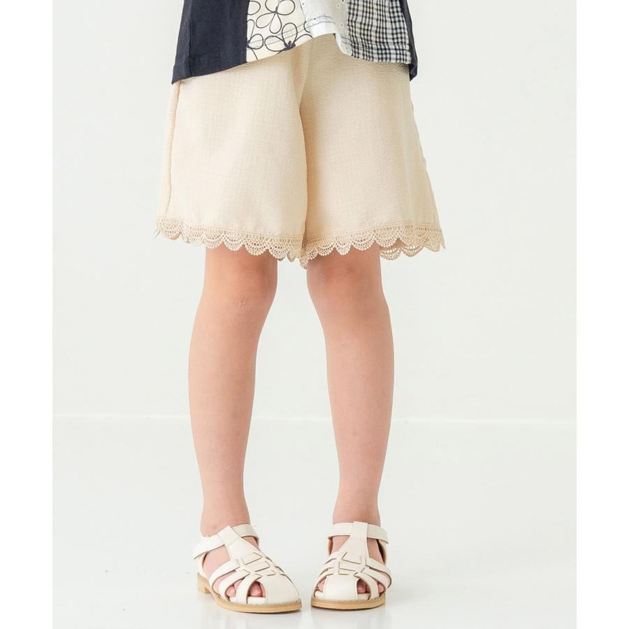 ラポシェビスキュイ La poche biscuit  裾レース スカラップキュロットパンツ ( 110 120 130 140 ) 子ども服 キッズ | la poche biscuit | 11