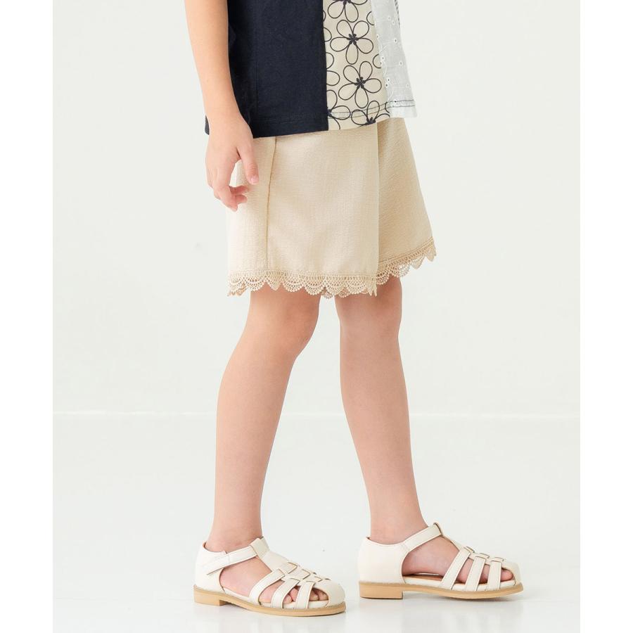 ラポシェビスキュイ La poche biscuit  裾レース スカラップキュロットパンツ ( 110 120 130 140 ) 子ども服 キッズ | la poche biscuit | 12