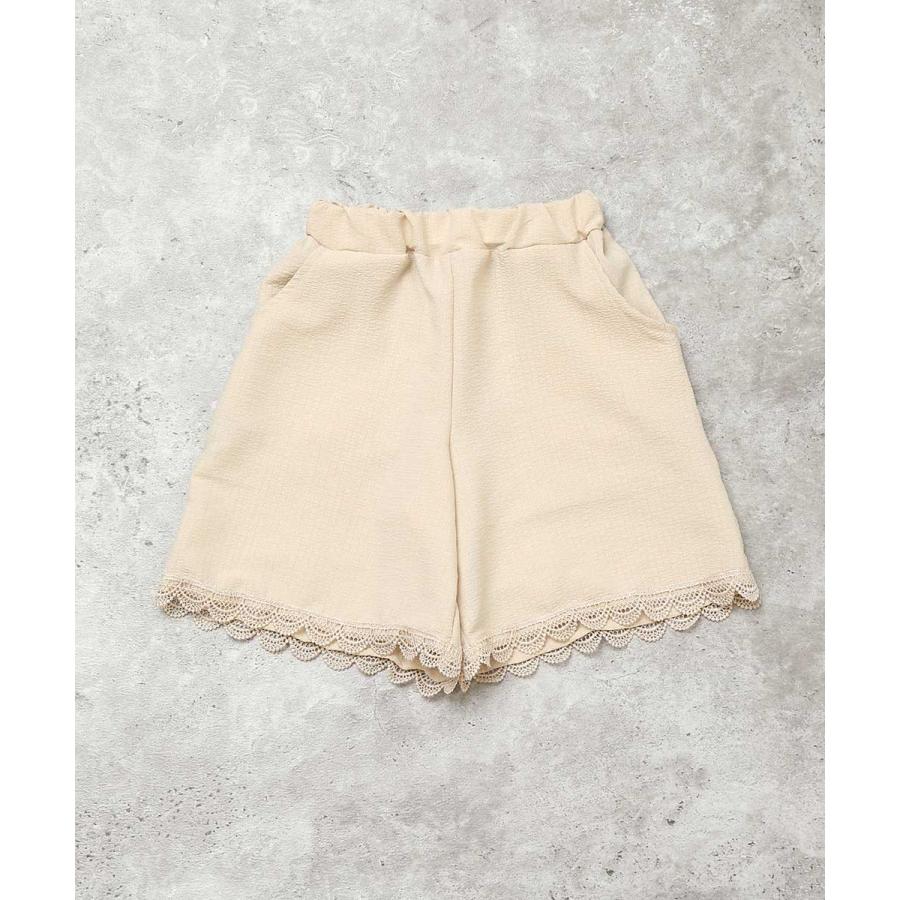 ラポシェビスキュイ La poche biscuit  裾レース スカラップキュロットパンツ ( 110 120 130 140 ) 子ども服 キッズ | la poche biscuit | 02