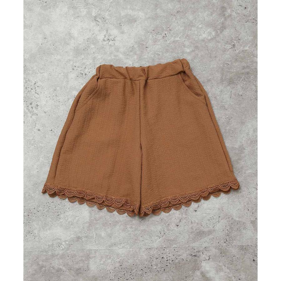 ラポシェビスキュイ La poche biscuit  裾レース スカラップキュロットパンツ ( 110 120 130 140 ) 子ども服 キッズ | la poche biscuit | 03