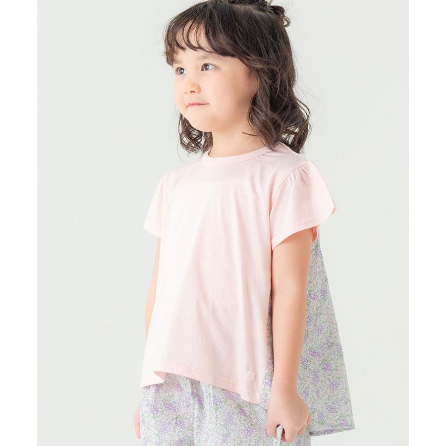 ●20%OFFセール●ラポシェビスキュイ La poche biscuit 【後ろ姿も可愛い！】 バックシャン チュニックTシャツ ( 110 120 130 140 ) | la poche biscuit | 10