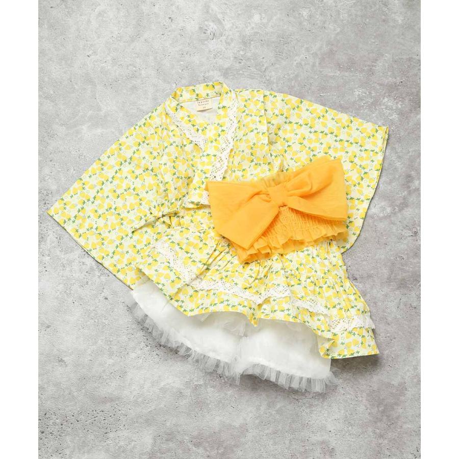 ラポシェビスキュイ La poche biscuit イチゴ柄 ミニ浴衣 （ 90 100 110 120 ） 子ども服 キッズ ジュニア 小学生 | la poche biscuit | 01