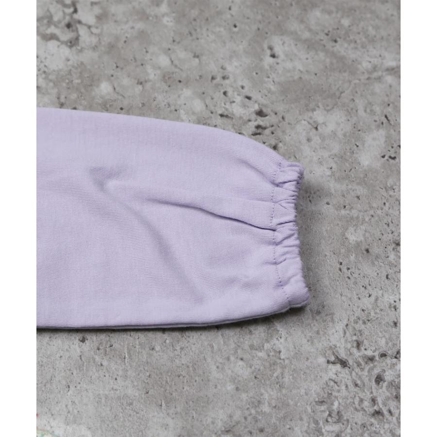 ラポシェビスキュイ La poche biscuit うさぎ　プリント＆小花柄切替 カバーオール ( 70 80 )　　長袖　花柄　女の子 | la poche biscuit | 10