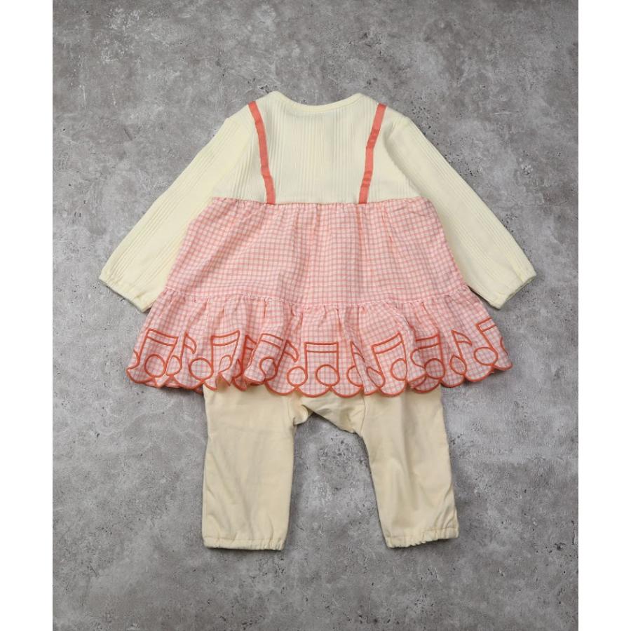 ラポシェビスキュイ La poche biscuitギンガムチェックキャミ 重ね着風 カバーオール ( 70 80 ) | la poche biscuit | 03