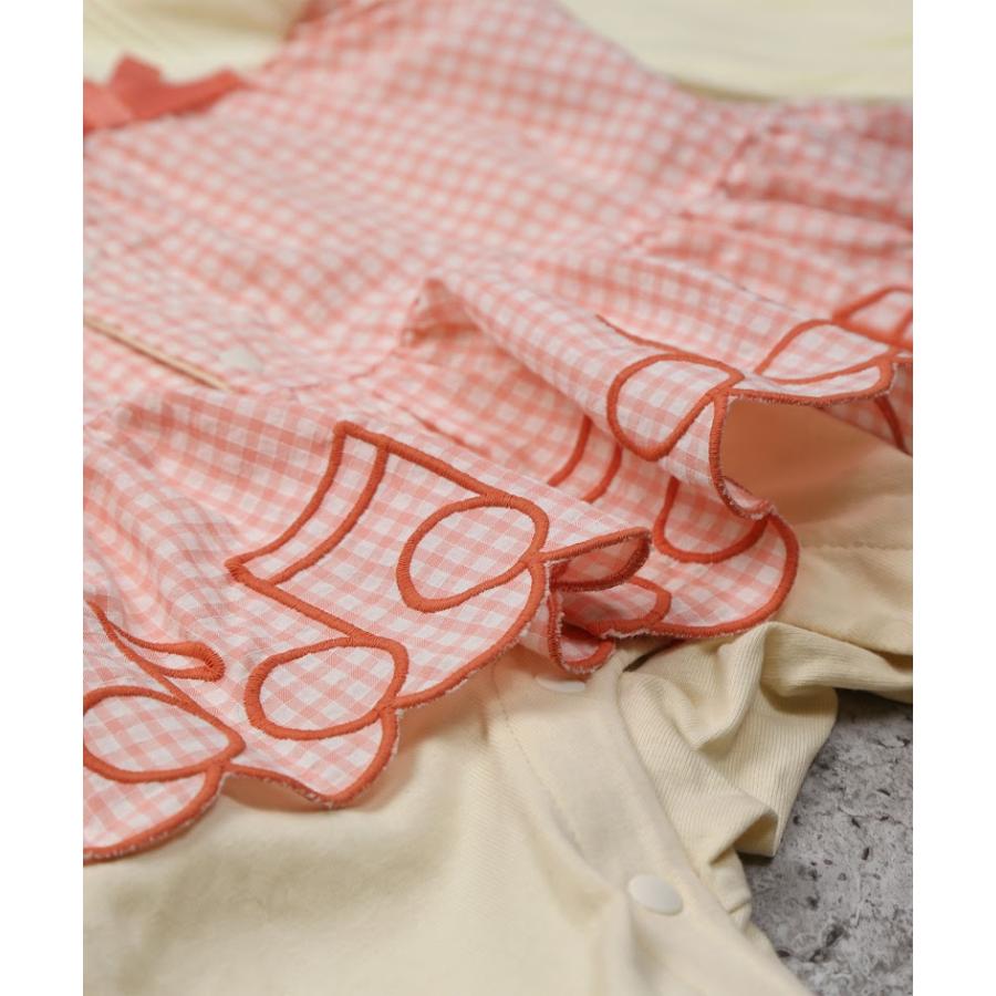 ラポシェビスキュイ La poche biscuitギンガムチェックキャミ 重ね着風 カバーオール ( 70 80 ) | la poche biscuit | 04