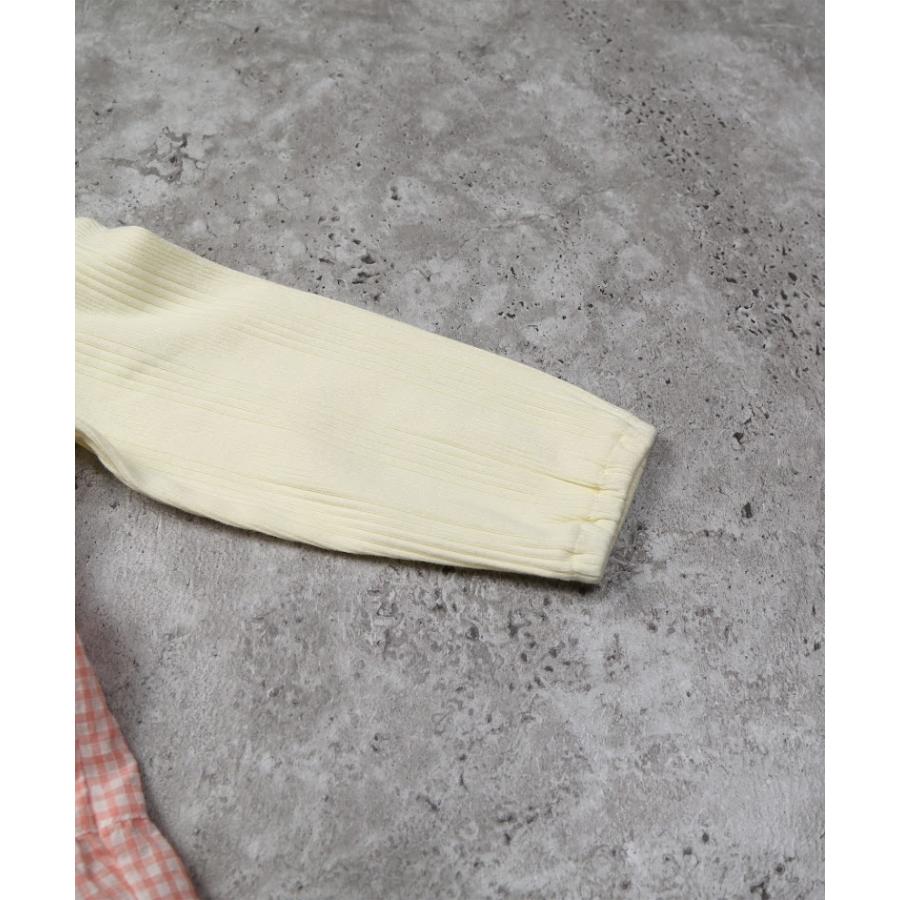 ラポシェビスキュイ La poche biscuitギンガムチェックキャミ 重ね着風 カバーオール ( 70 80 ) | la poche biscuit | 07