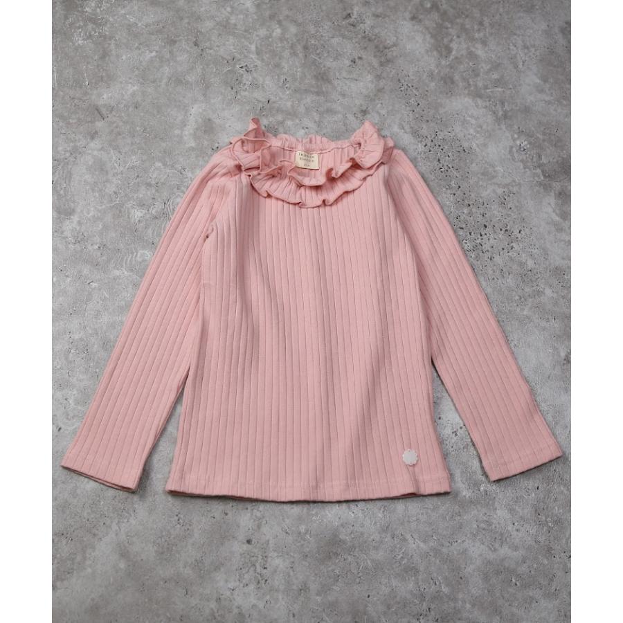 ラポシェビスキュイ La poche biscuit 衿フリル ロンT リブ 長袖 Tシャツ　( 90 100 110 120 130 140 ) | la poche biscuit | 02