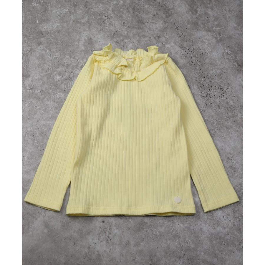 ラポシェビスキュイ La poche biscuit 衿フリル ロンT リブ 長袖 Tシャツ　( 90 100 110 120 130 140 ) | la poche biscuit | 03