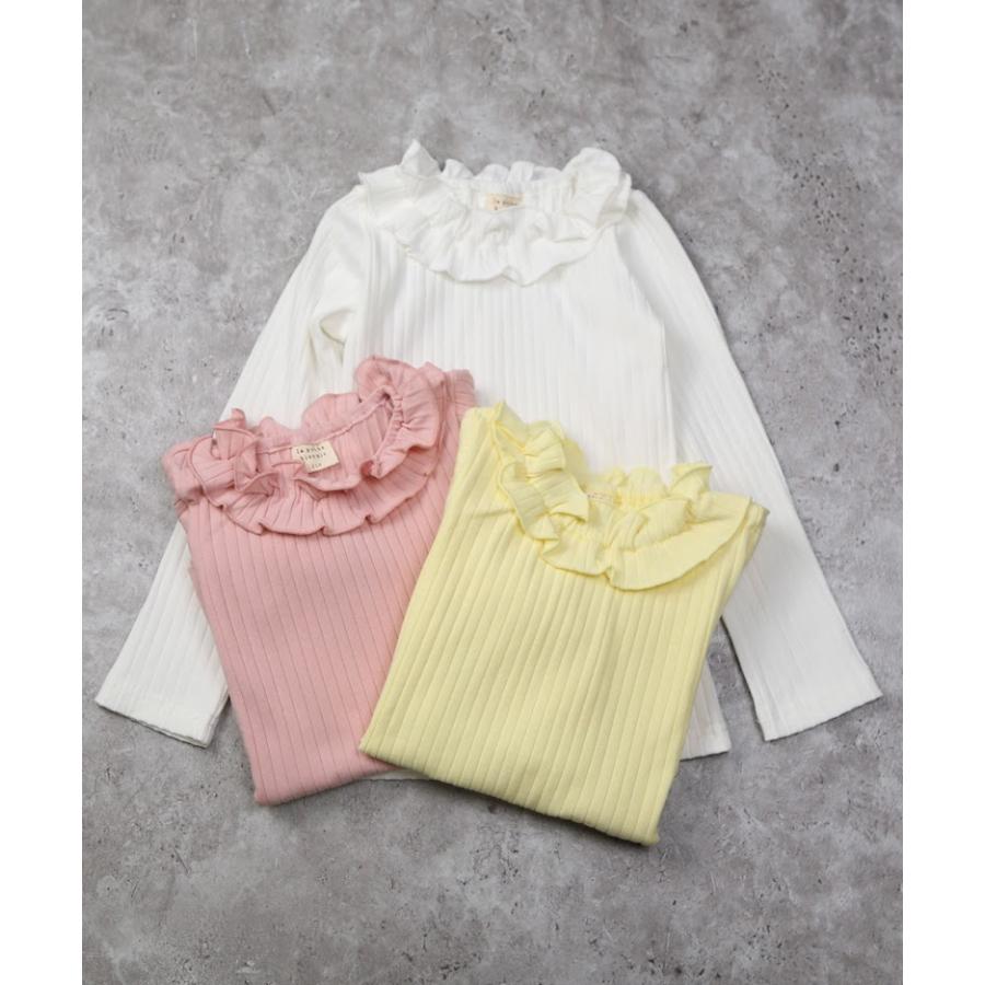 ラポシェビスキュイ La poche biscuit 衿フリル ロンT リブ 長袖 Tシャツ　( 90 100 110 120 130 140 ) | la poche biscuit | 08