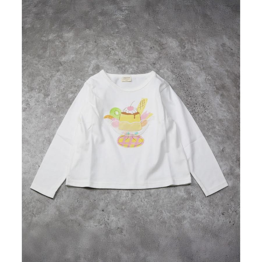 ラポシェビスキュイ La poche biscuit　長袖　Tシャツ プリン アラモード ロンT　( 90 100 110 120 130 140 ) | la poche biscuit | 01