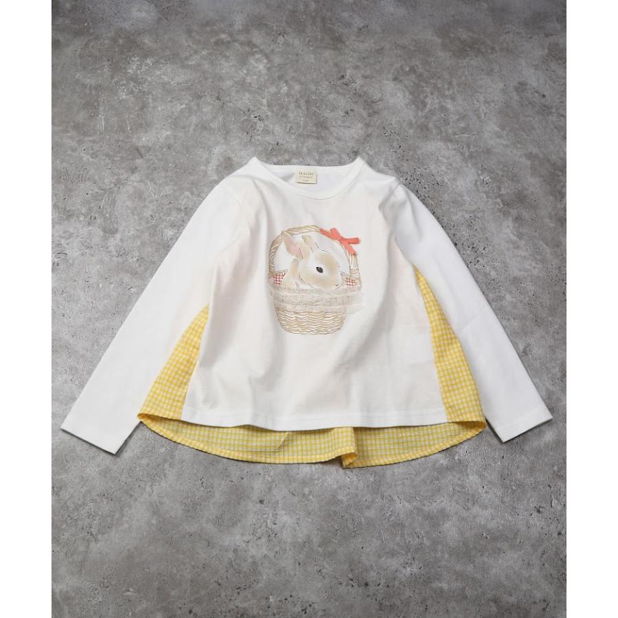 ラポシェビスキュイ La poche biscuit　後ろ切り替え 長袖Tシャツ ロンT　( 90 100 110 120 130 140 ) | la poche biscuit | 01