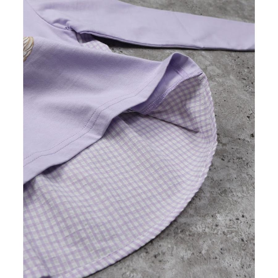 ラポシェビスキュイ La poche biscuit　後ろ切り替え 長袖Tシャツ ロンT　( 90 100 110 120 130 140 ) | la poche biscuit | 07