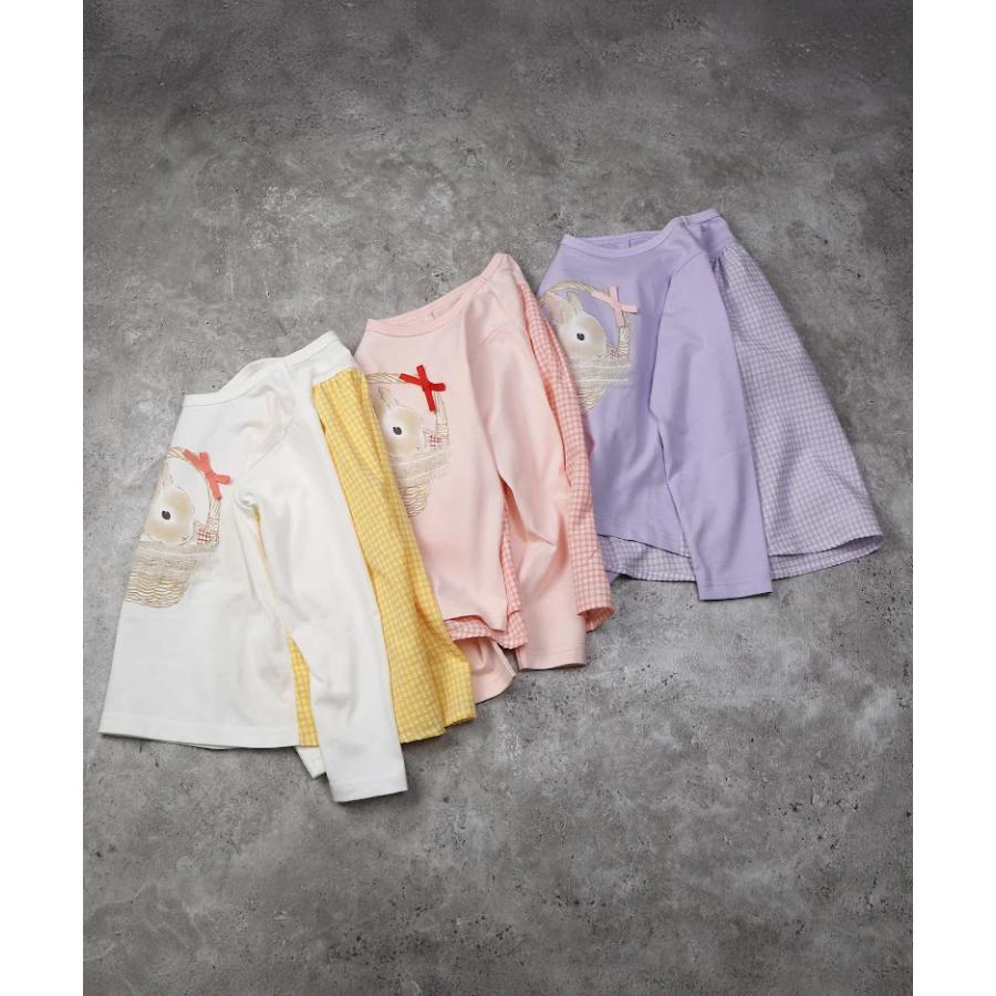 ラポシェビスキュイ La poche biscuit　後ろ切り替え 長袖Tシャツ ロンT　( 90 100 110 120 130 140 ) | la poche biscuit | 09