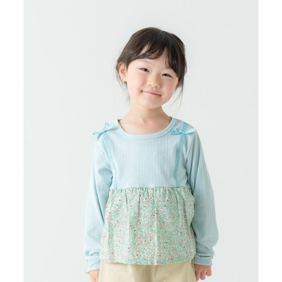 ラポシェビスキュイ La poche biscuit　キャミドッキング　長袖　Tシャツ ロンT　( 90 100 110 120 130 140 ) | la poche biscuit | 01