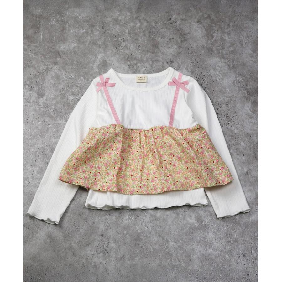 ラポシェビスキュイ La poche biscuit　キャミドッキング　長袖　Tシャツ ロンT　( 90 100 110 120 130 140 ) | la poche biscuit | 05