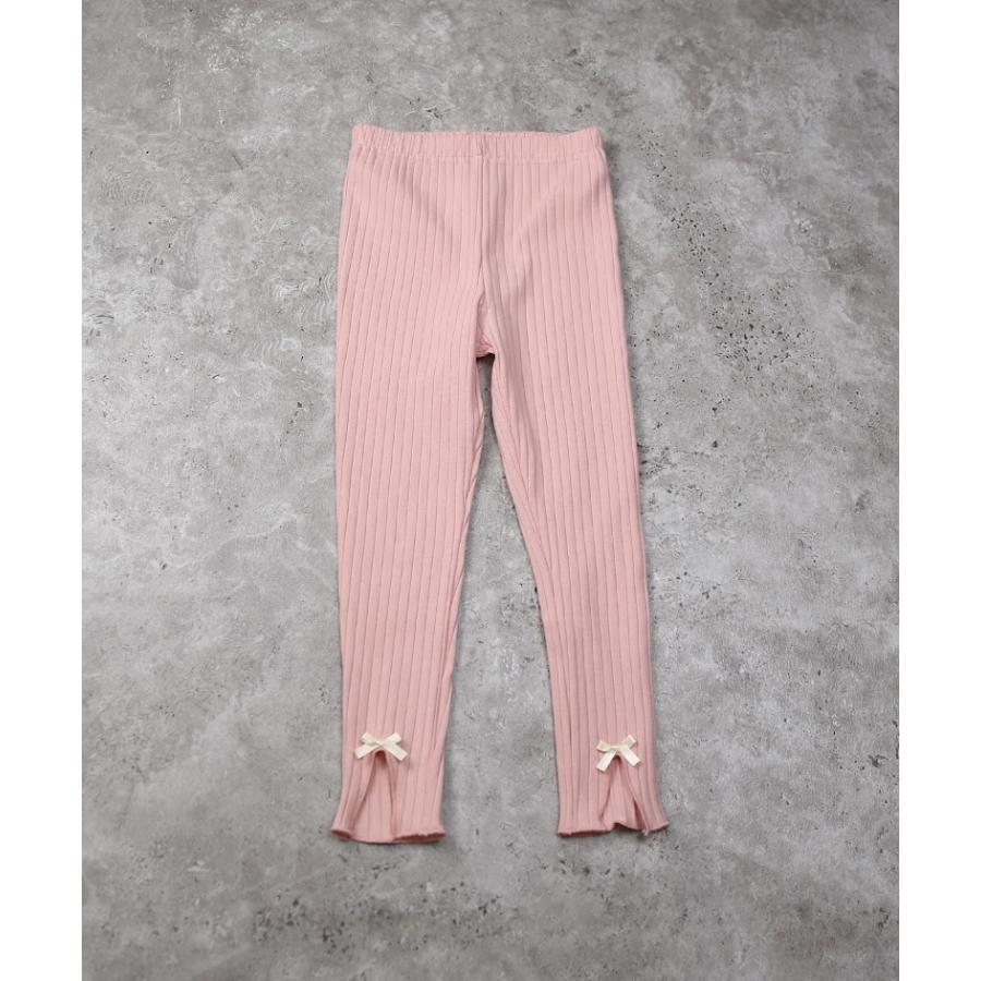 ラポシェビスキュイ La poche biscuit リボン付レギンス ( 90 100 110 120 130 140 ) スパッツ 子ども服 | la poche biscuit | 03