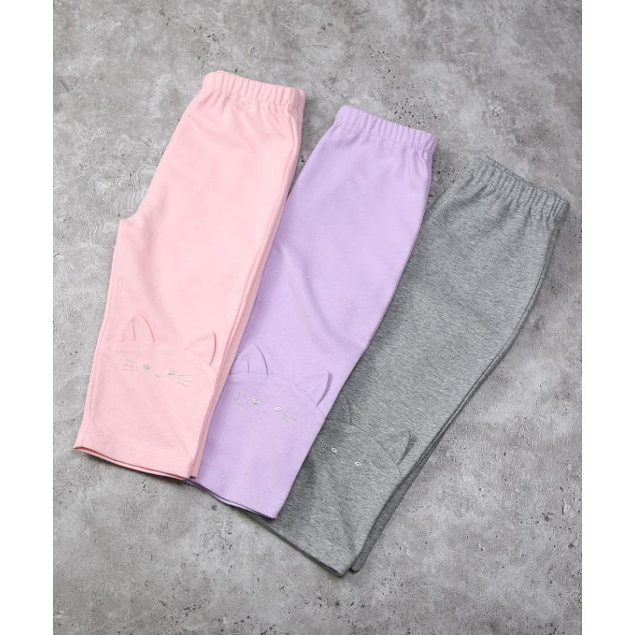 ラポシェビスキュイ La poche biscuit ネコ耳付き 7分丈パンツ ( 90 100 110 120 130 140 ) 子ども服 | la poche biscuit | 05