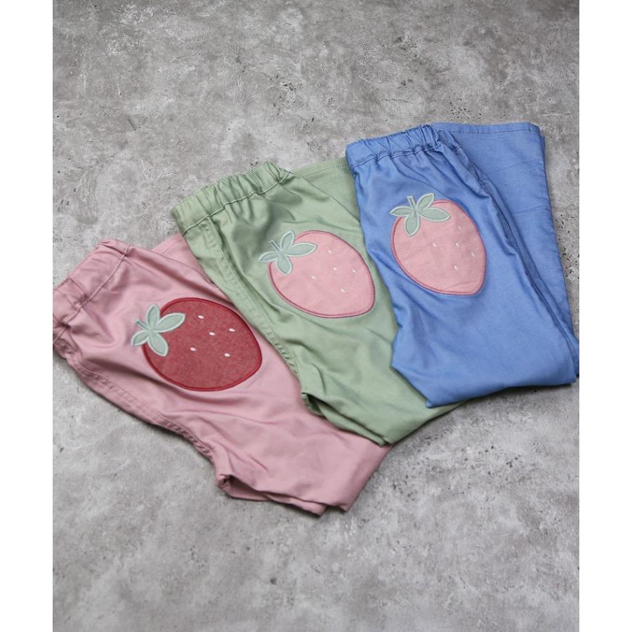 ラポシェビスキュイ La poche biscuit いちごアップリケのびのびパンツ ( 90 100 110 120 130 140 ) 子ども服 | la poche biscuit | 09