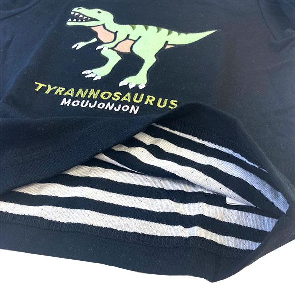 ●40％OFFセール●ラスト1点●mou jon jon(ムージョンジョン) 　恐竜 はたらく車 柄込アップリケ接結Ｔシャツ(レッド・90cm）アウトレット | moujonjon | 03