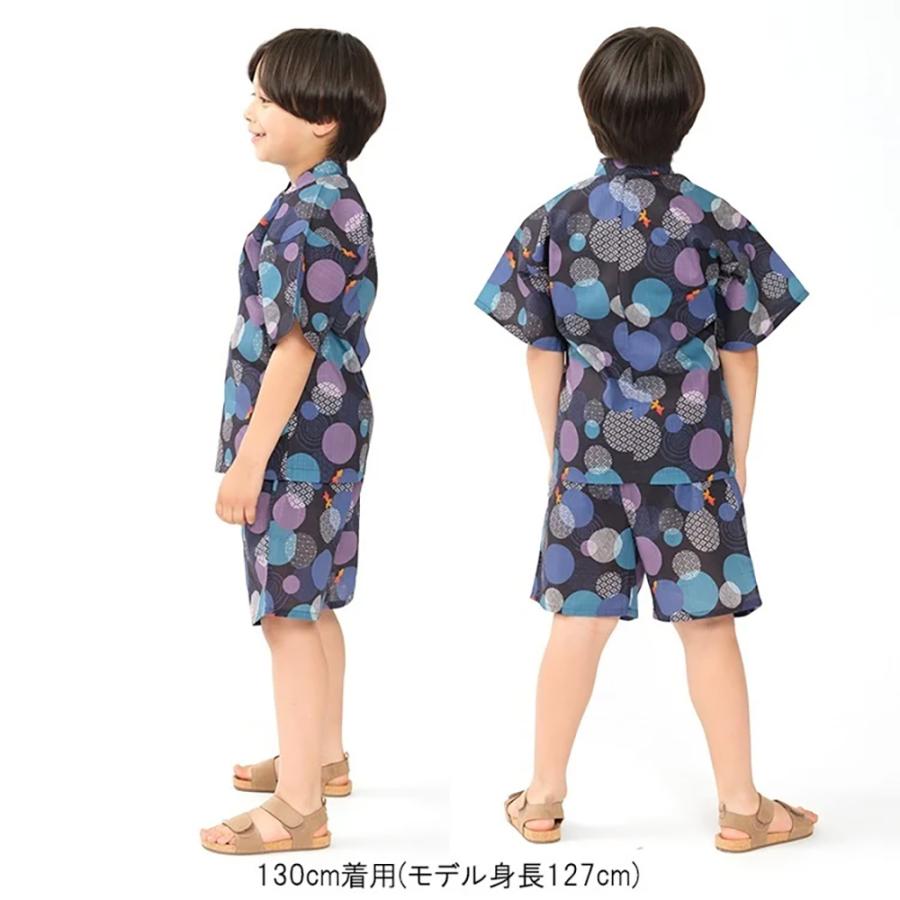 ジョリージュリー JollyJury 【WEB限定】 水玉金魚柄甚平 ( 80 90 100 110 120 130 )　子ども服 キッズ ジュニア | Kids Foret | 12