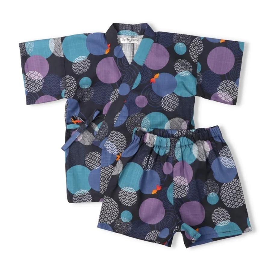 ジョリージュリー JollyJury 【WEB限定】 水玉金魚柄甚平 ( 80 90 100 110 120 130 )　子ども服 キッズ ジュニア | Kids Foret | 01