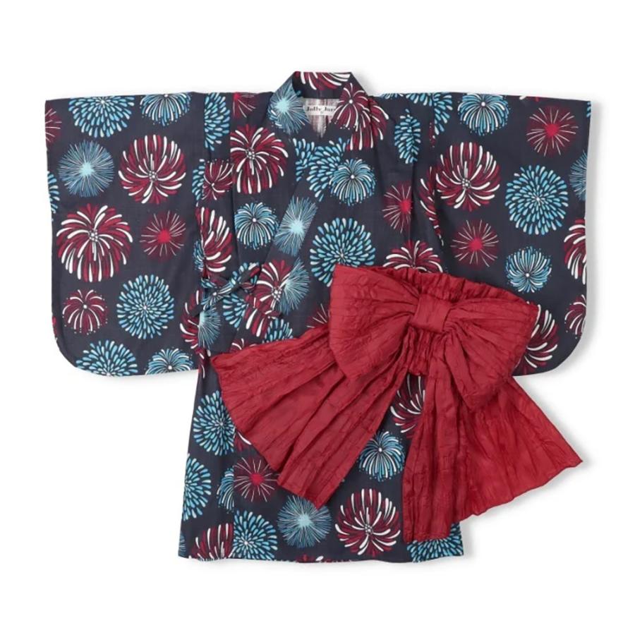 ジョリージュリー JollyJury 【WEB限定】 花火柄浴衣・帯セット ( 80 90 100 110 120 130 )　子ども服 キッズ | Kids Foret | 01
