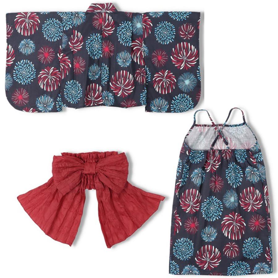 ジョリージュリー JollyJury 【WEB限定】 花火柄浴衣・帯セット ( 80 90 100 110 120 130 )　子ども服 キッズ | Kids Foret | 03