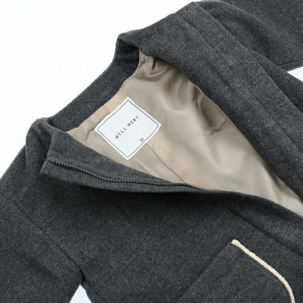●50％OFFセール●ウィルメリー　Will Mery　ノーカラーロングコート（110・120）/丸高衣料　アウトレット | Will Mery | 04