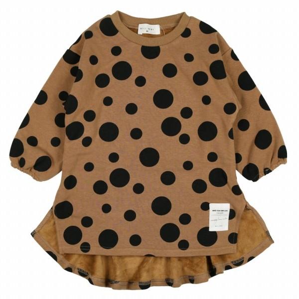 ●50％OFFセール●ラスト1点●ウィルメリー　Will Mery　爆温裏起毛裏シャギードット柄ワンピース  （110cm）/丸高衣料　半額 | Will Mery | 02