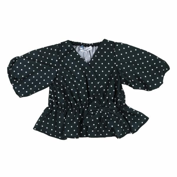 ●50％OFFセール●ドンキージョシー　Donkey Jossy　ドット柄 ７分袖バルーンブラウス（80・90・100・110・120・130）　アウトレット | DONKEY JOSSY | 01