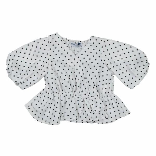 ●50％OFFセール●ドンキージョシー　Donkey Jossy　ドット柄 ７分袖バルーンブラウス（80・90・100・110・120・130）　アウトレット | DONKEY JOSSY | 02