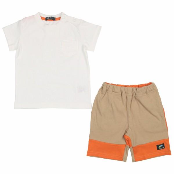 ●40％OFFセール●LB CLUB　エルビークラブ　無地半袖Tシャツ・配色ハーフパンツセット セットアップ（80-130）/丸高衣料　アウトレット | LB CLUB | 04