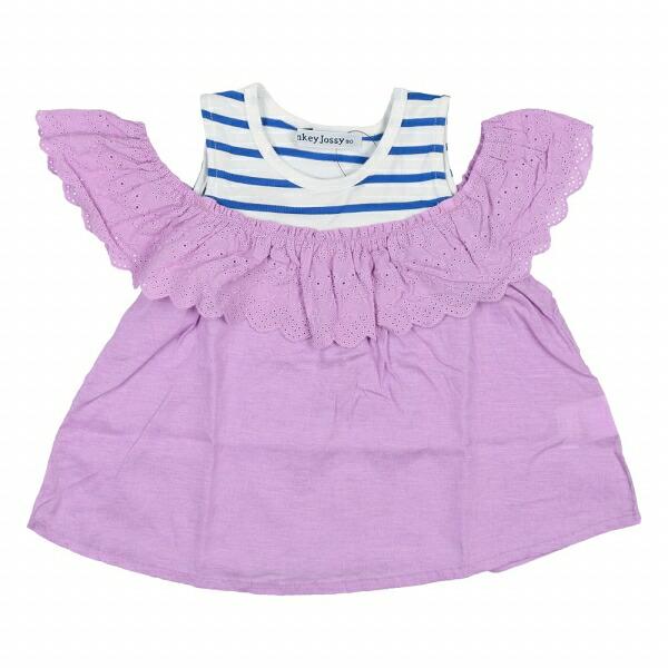 ●50％OFFセール●ラスト1点●ドンキージョシー　Donkey Jossy　ボーダー配色オフショルＴシャツ （110cm）半額　アウトレット | DONKEY JOSSY | 01